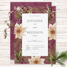 Boho Winter Greenery Boughs Burgund