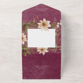 Boho Winter Greenery Boughs Burgundy Kein Abendess All In One Einladung (Außenbereich)