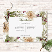 Boho Winter Greenery Boughs Empfang Begleitkarte