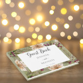 Boho Winter Greenery Boughs Sage Green Gästebuch
