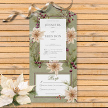 Boho Winter Greenery Boughs Sage Green No Dinner