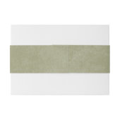 Boho Winter Greenery Boughs Sage Green Wedding Einladungsbanderole (Rückseitenbeispiel)