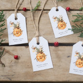 Boho Winter Holiday Wedding Dried Orange Geschenkanhänger