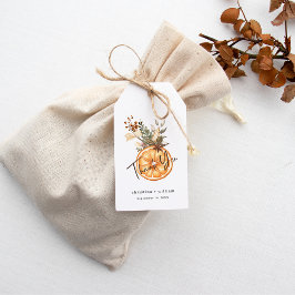 Boho Winter Holiday Wedding Dried Orange Geschenkanhänger