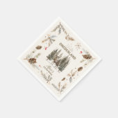 Boho Winter Onederland Birthday Serviette (Ecke)