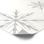 Boho Winter Snowflake Babydusche Willkommenspender Poster (Ecke)