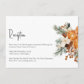 Boho Winter Wedding Empfang Card Begleitkarte (Vorderseite)