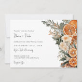 Boho Winter Wedding Qr Code UAWG horizontal Einladung (Vorderseite)