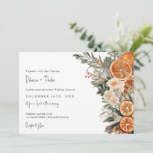 Boho Winter Wedding Qr Code UAWG horizontal Einladung (Stehend Vorderseite)