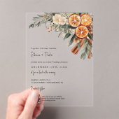 Boho Winter Wedding Qr UAWG in einem Acryleinladungen (Insitu (Handheld))