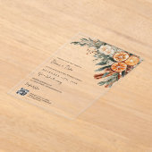 Boho Winter Wedding Qr UAWG in einem Acryleinladungen (Ablage )