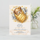 Boho wir können frühes Abwarten Baby-Dusche Einladung (Stehend Vorderseite)