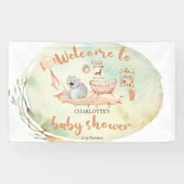Boho wir können frühes Abwarten Baby Dusche Wellne Banner