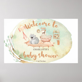 Boho wir können frühes Abwarten Baby Dusche Wellne Poster