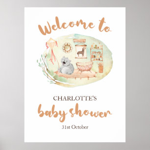 Boho wir können frühzeitig abwarten Baby Shower Bo Poster