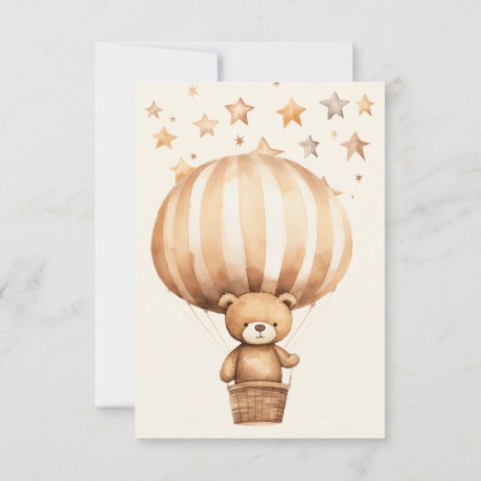 Boho wir können frühzeitig die Beige Bear Baby Dus Dankeskarte (Rückseite)