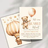 Boho wir können frühzeitig die Beige Bear Baby Dus Einladung