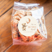 Boho wir können frühzeitig die Beige Bear Baby Dus Runder Aufkleber