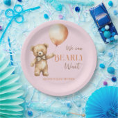 Boho wir können Pink Bear Girl Babydusche warten Pappteller (Party)