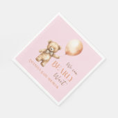 Boho wir können Pink Bear Girl Babydusche warten Serviette (Ecke)