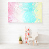 Boho Wirbel Groovy Abstrakt Genderflux Pride Flag Banner (Insitu)