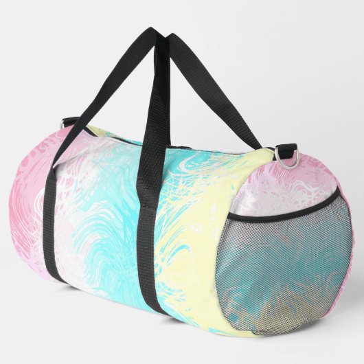 Boho Wirbel Groovy Abstrakt Genderflux Pride Flag Duffle Bag (Rechte Ecke)