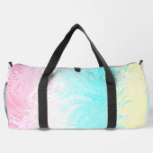Boho Wirbel Groovy Abstrakt Genderflux Pride Flag Duffle Bag (Rückseite)