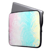 Boho Wirbel Groovy Abstrakt Genderflux Pride Flag Laptopschutzhülle (Vorderseite Links)