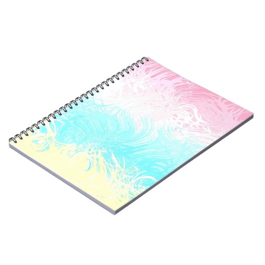 Boho Wirbel Groovy Abstrakt Genderflux Pride Flag Notizblock (Linke Seite)