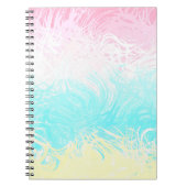 Boho Wirbel Groovy Abstrakt Genderflux Pride Flag Notizblock (Vorderseite)