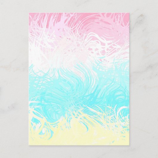 Boho Wirbel Groovy Abstrakt Genderflux Pride Flag Postkarte (Vorderseite)