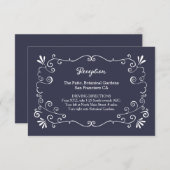 Boho-Wirbel (veränderbare Farbe) Hochzeiteinsatz Begleitkarte (Vorne/Hinten)