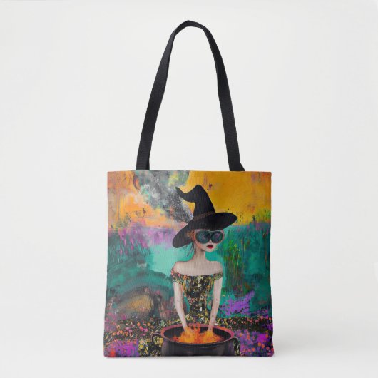 Boho Witch Tote Bag Tasche (Vorderseite)