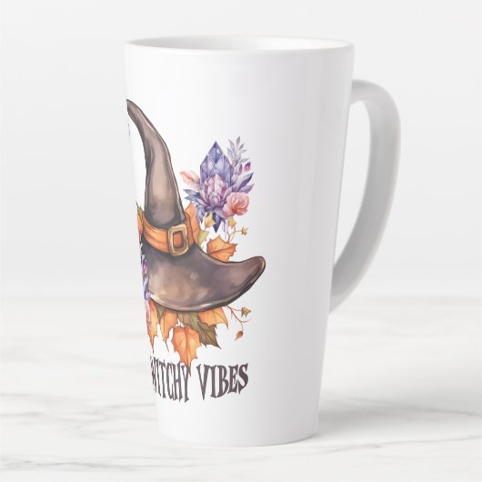 Boho Witchy Vibes Halloween Milchtasse (Rechte Ecke)