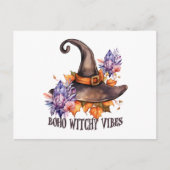 Boho Witchy Vibes Halloween Postkarte (Vorderseite)
