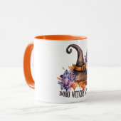 Boho Witchy Vibes Halloween Tasse (Vorderseite Links)