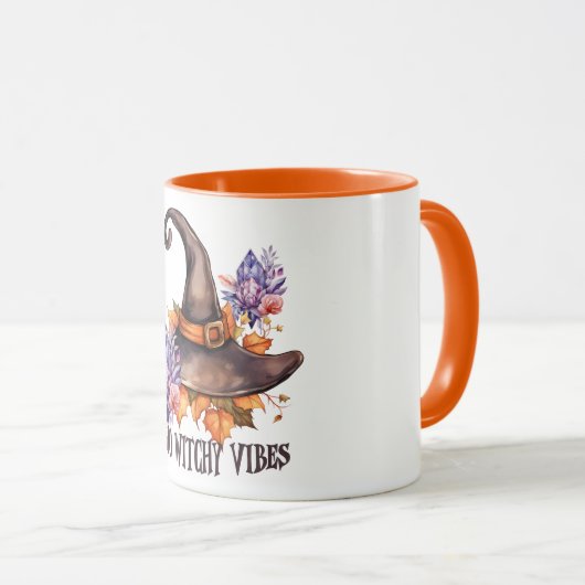 Boho Witchy Vibes Halloween Tasse (VorderseiteRechts)