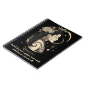 Boho Witchy Vibes in Black and Tan Notizblock (Linke Seite)