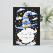 Boho Wizard Hat Baby Shower Dankeskarte (Stehend Vorderseite)