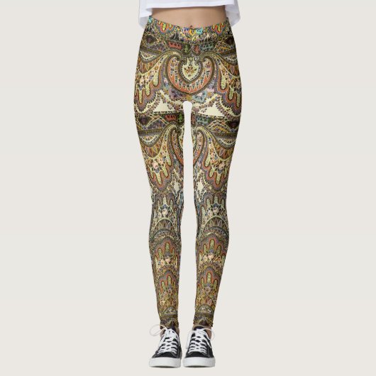 Boho Wohnwagen-Antike Leggings (Vorderseite)