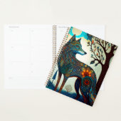 Boho Wolf Surreal Wildlife Art Planner Planer (Anzeige)