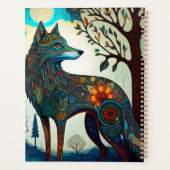 Boho Wolf Surreal Wildlife Art Planner Planer (Rückseite)