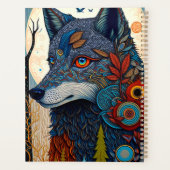 Boho Wolf Surreal Wildlife Art Planner Planer (Rückseite)