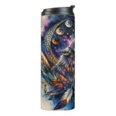 Boho-Wolf-Traumfänger Thermosbecher (Nach links gedreht)