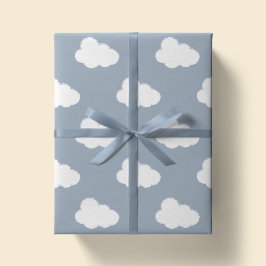 Boho Wolken Himmel Einfach Geschlechtsneutral Kind Geschenkpapier
