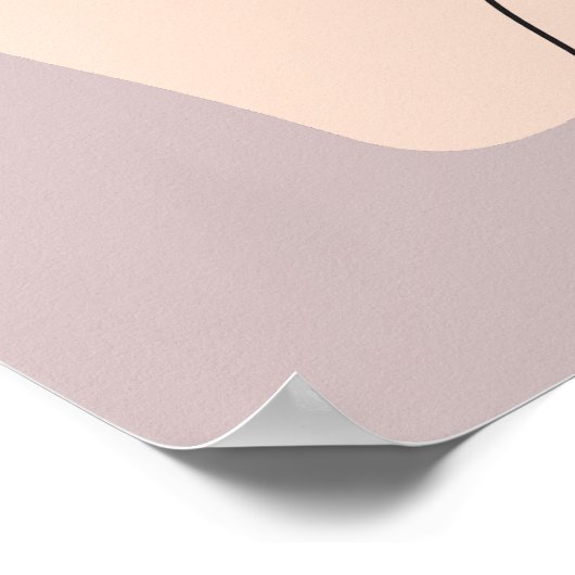 Boho Woman Line Art , Earthy Tones Poster (Ecke)