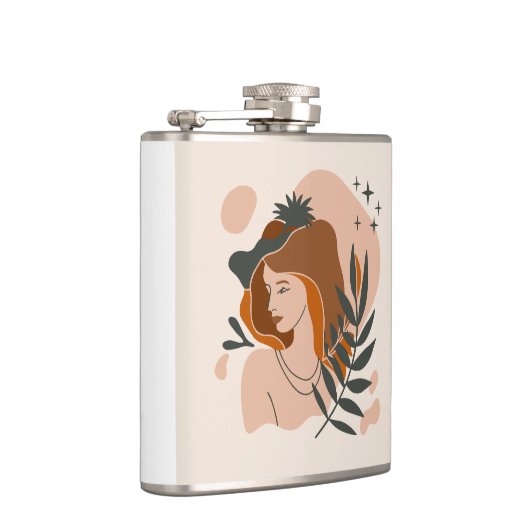 Boho Woman Stars Flachmann (Rechts)