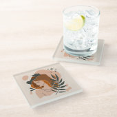 Boho Woman Stars Glasuntersetzer (Schrägansicht)