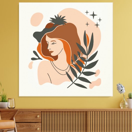 Boho Woman Stars Leinwanddruck (Insitu (Wohnzimmer))