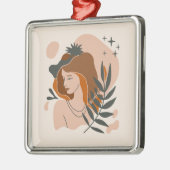 Boho Woman Stars Ornament Aus Metall (Links)